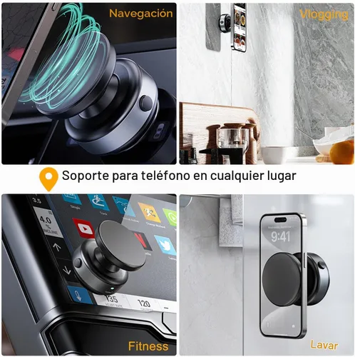 Vista 8 de Soporte de teléfono eléctrico con ventosa para coche/espejo
