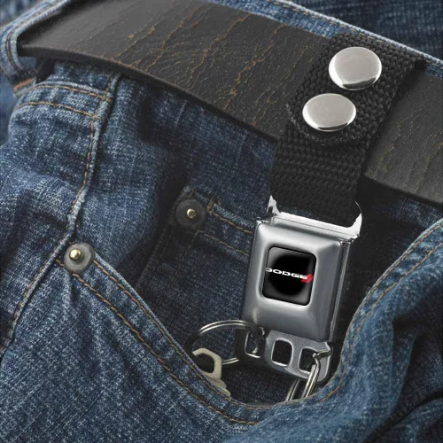Vista 2 de buckle-down LlaveroAccesorio de Dodge rojo Rhombus Full Color BlancoNegroRojo
