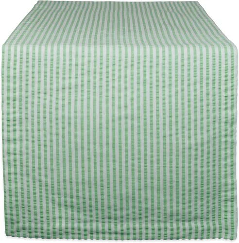 Vista 15 de DII Colección de mesa a rayas de sirsaca 100% algodón, aguamarina, mantel, 60x84, 1 pieza