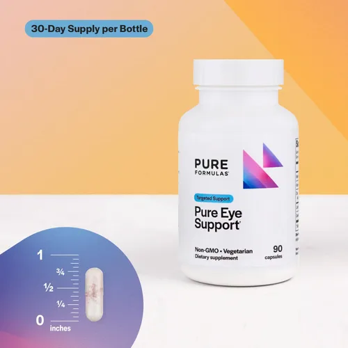 Vista 4 de PureFormulas Pure Eye Support Suplemento de luteína y zeaxantina - 90 cápsulas vegetarianas