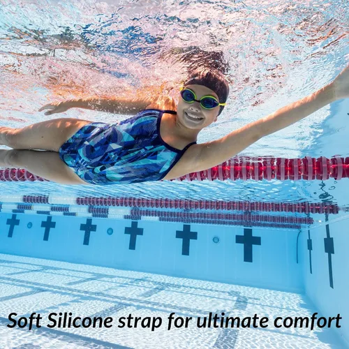 Vista 5 de Sporti Gafas de natación unisex para niños, gafas de natación para niños, seguridad para piscina, playa, protección UV antiniebla, varios diseños
