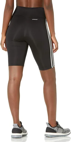 Vista 2 de adidas Mallas deportivas de tiro alto diseñadas para mujer Negro-blanco
