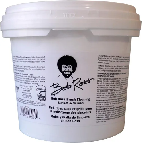 Vista 2 de Bob Ross Cubeta con rejilla para limpieza - Blanca