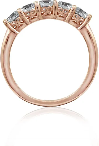 Vista 34 de Amazon Essentials Anillo de plata de ley de cinco piedras con circonita cúbica de corte redondo Infinite Elements (anteriormente colección Amazon)