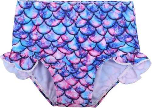 Vista 3 de TFJH E Traje de baño de 3 piezas para niñas y niñas, bikini con cola de pez de 3 a 10 años