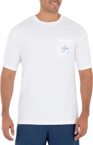 Vista 2 de Guy Harvey Billfish Collection - Camiseta de manga corta con bolsillo para hombre, PARENT