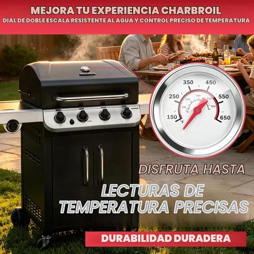 Vista 7 de Termómetro de Tapa de 4.6 cm G432-8L00-W1 para Reemplazo de Termómetro de Parrilla Charbroil Advantage & Tru-Infrared Performance 463625217 1.8