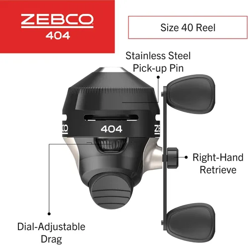 Vista 2 de Zebco 404 Spincast Fishing Reel