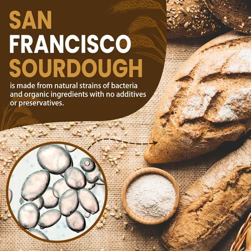 Vista 4 de Iniciador de masa madre deshidratada, estilo San Francisco, cultivo de masa madre de activación rápida, iniciador de masa agria, pan artesanal