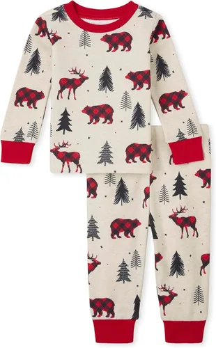 Vista 20 de The Children's Place Pijama de Navidad unisex para bebé, algodón