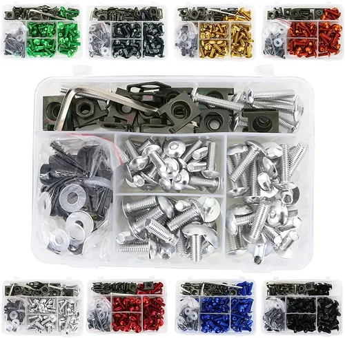Vista 8 de Juego de pernos universales para carenado de motocicleta Fit para serie CRF-R, serie YZ, serie Ninja/ZX, serie GSX/DRZ, tornillos de fijación