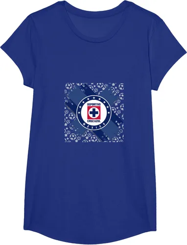 Vista 14 de Camiseta con logotipo de CAZ, Azul / Patchwork, S
