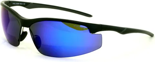 Vista 6 de Gafas de seguridad bifocales de alto rendimiento con espejo ligero y tinte - Gafas de sol lector de sol - Gafas de sol ANSI Z87.1 (Negro, 0.0)