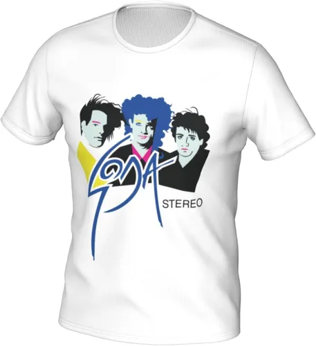 Vista 2 de Soda Stereo T Shirt Mens Summer Tee Casual Short Sleeve 3D Print T-Shirts