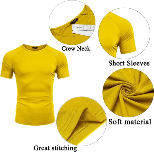 Vista 6 de COOFANDY Paquete de 3 camisetas de entrenamiento para hombre, manga corta, gimnasio, culturismo, muscular, capa base, camisetas de fitness