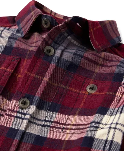 Vista 21 de The Children's Place - Camisa de franela a cuadros con mangas largas y botones para bebés y niños pequeños