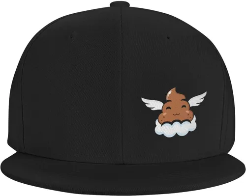 Vista 2 de QIZYOQA Cute Angel Poo Snapback Hats for Men Women Baseball Cap Flat Bill Brim Hat