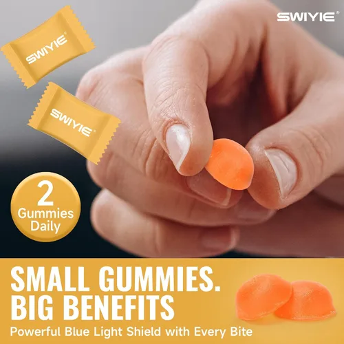 Vista 9 de Gomitas de Luteína – Suplemento de vitaminas y minerales para los ojos con 20 mg de luteína y 4 mg de zeaxantina – Gomitas vitamínicas para el apoyo
