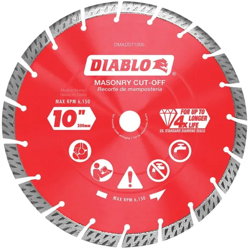 Vista 7 de Disco de corte de diamante Diablo X-Lock, corte turbo rápido y larga vida - Borde segmentado de 4-1/2" para mampostería, se ajusta a X-Lock y a