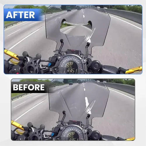 Vista 10 de GUAIMI Espejos de motocicleta de 180 grados, gran angular de seguridad, espejo retrovisor de punto ciego para motocicleta, ATV/UTV, scooters