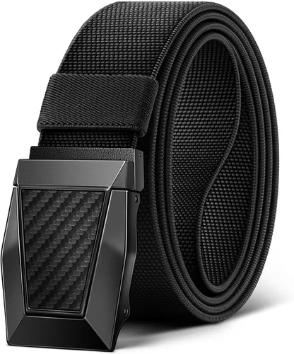Vista 8 de BULLIANT Cinturón de trabajo táctico para hombre, ajustable, con nailon elástico, ajuste cómodo de 1 1/2 pulgadas, corte