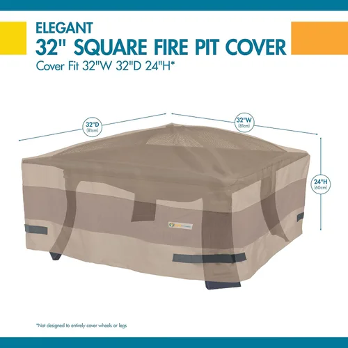 Vista 7 de Duck Covers Elegante cubierta cuadrada impermeable para hoguera de 32 pulgadas
