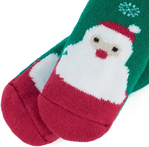 Vista 4 de Zando Calcetines peludos de Navidad para niños y niñas, calcetines térmicos gruesos, suaves y esponjosos, calcetines acogedores para niños pequeños