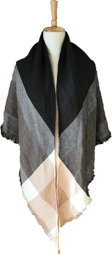 Vista 35 de Wander Agio - Bufanda envolvente con diseño a cuadros o triangular para mujer, cálida y larga, de punto, sensación de cachemira, chal