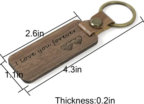 Vista 6 de AixyZzz Llavero de madera grabado, llavero de madera, llavero para familia, amante, amigos, aniversario, regalo de cumpleaños