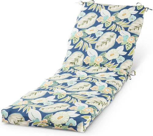 Vista 75 de Cojín reversible para silla de descanso para exteriores, color blanco tropical