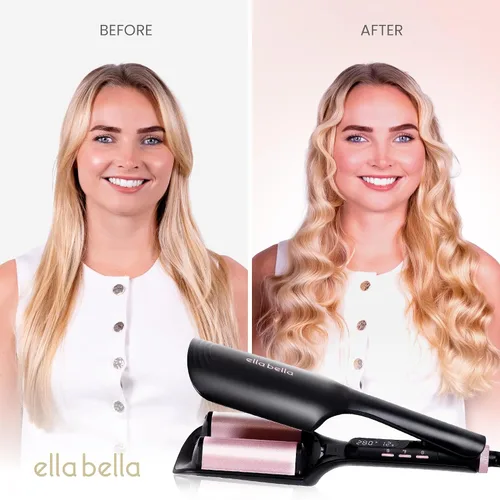 Vista 4 de ELLA BELLA® Ultimate Waver Rizador • Herramienta Rizadora • Ajustes de calor ajustables • Rizador de pelo de doble voltaje • Tecnología