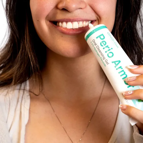 Vista 2 de GINGI-PAK Perio Armor Gel limpiador oral 1.7% HP para encías saludables y una sonrisa blanca - Aumenta el blanqueamiento y la frescura con este
