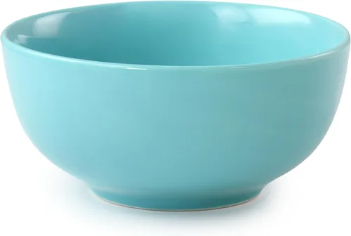 Vista 5 de Elama Luna - Juego de vajilla redonda de porcelana de 18 piezas (azul)