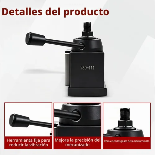 Vista 5 de findmall AXA 250-111 Juego de postes de herramienta tipo cuña de cambio rápido, juego de postes de herramienta de cambio rápido, soporte de torno