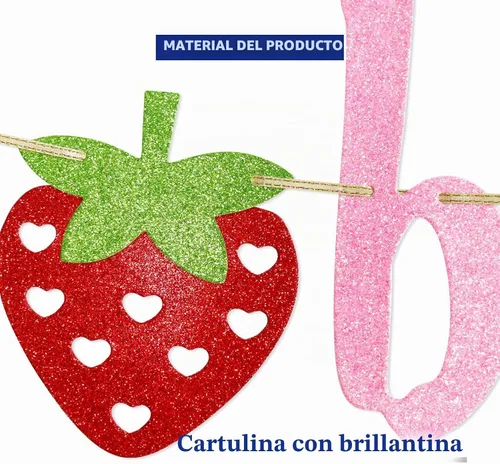 Vista 3 de Cartel de primer cumpleaños de bayas, decoraciones de cumpleaños de fresa Rosa