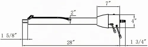 Vista 7 de X-AVION GM - Columna de dirección de acero inoxidable cromada de 32 pulgadas en estilo automático, universal para automóviles GM