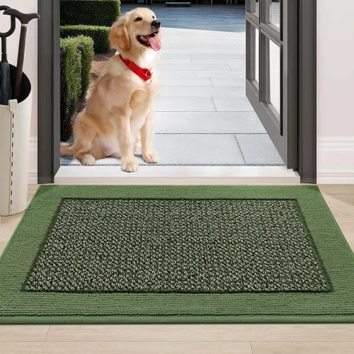 Vista 43 de BEQHAUSE Tapete para puerta interior de 20 x 32 pulgadas, tapete antideslizante para entrada, lavable, resistente a la suciedad, tapete