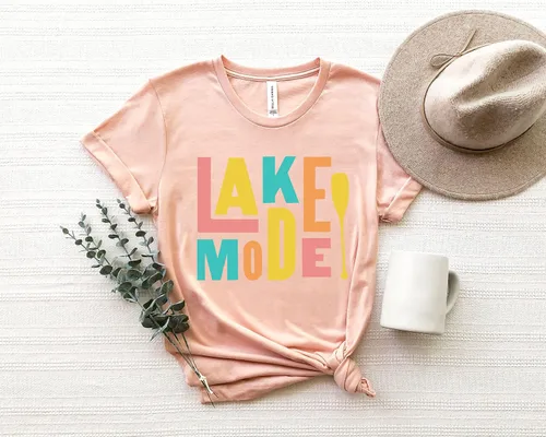 Vista 4 de Lake Mode Shirt, Summer Shirt For Women,Lake Vibes Shirt,Lake Camping Group Shirts,Summer Gifts,Nature Lover,Lake Trip Shirt for Family
