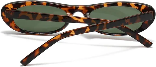Vista 5 de Gafas de sol alargadas y angostas de ojo de gato para mujer, estilo retro de los años 90, gafas de sol ovaladas a la moda, pequeños