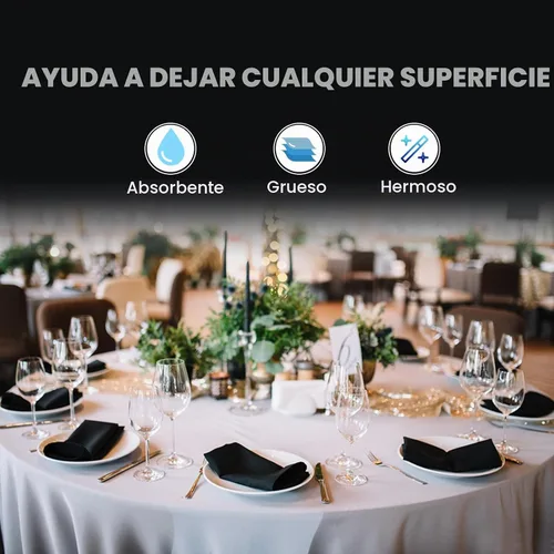 Vista 6 de Perfectware - Servilletas de cena de 2 capas, color negro, paquete de 125