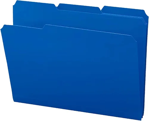 Vista 5 de Smead - Carpeta archivadora de poliéster, lengüeta cortada 1/3, tamaño carta, azul, 24 por caja (10503)