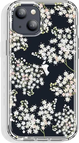 Vista 53 de GYZYA Funda transparente para iPhone 14 y iPhone 13 de 6.1 pulgadas con diseño de patrón, funda protectora delgada de TPU + parachoques a prueba