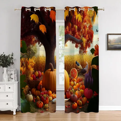 Vista 89 de Cortinas opacas de poliéster multicapa para ventanas de padre e hijo, 2 unidades, 26 x 24 pulgadas