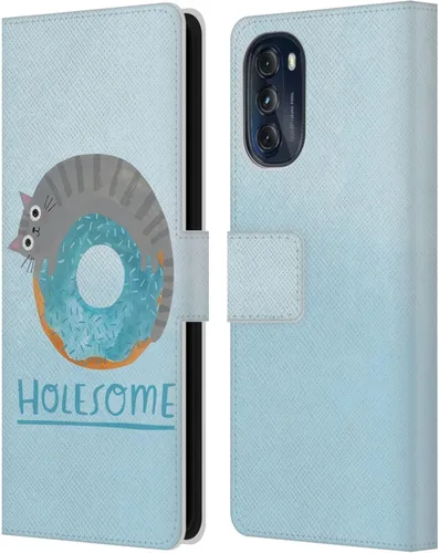 Vista 13 de Head Case Designs Officially Licensed Planet Cat Avocato Puns Leather Book Wallet Case Cover Compatible with Motorola Moto G (2022)