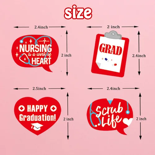Vista 2 de Paquete de 24 adornos para cupcakes de enfermería, graduaciones de enfermeras para enfermeras, graduación 2024, temática médica, graduación
