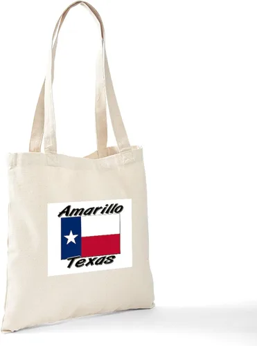 Vista 6 de CafePress Amarillo Texas Tote Bag Reutilizable Natural Beige Bolsa de compras de lona