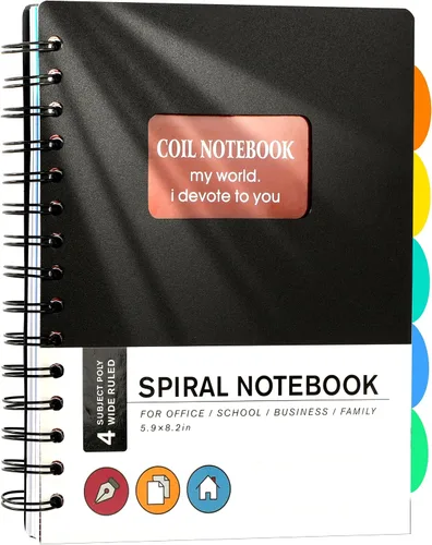 Vista 18 de Yoment Cuaderno de espiral de tapa dura de 8.5 x 11 pulgadas, 240 páginas, cuadernos grandes A4 para el trabajo, 100 GSM, cuaderno de papel