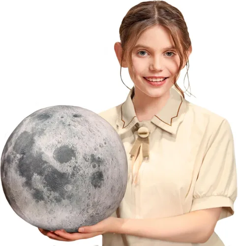Vista 4 de Planeta 3D ultra realista, luna, tierra, el sol, almohadas de juguete de felpa, para niños, adolescentes y adultos, para maestros y padres, juguete