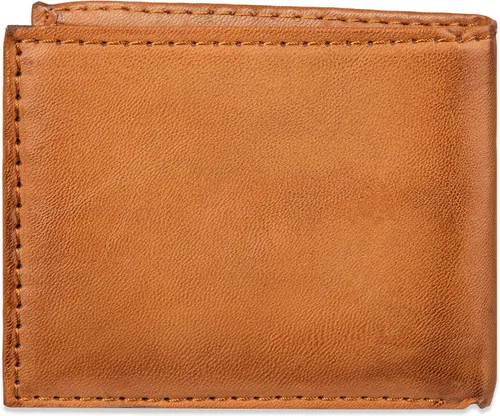 Vista 3 de Levi's Cartera delgada de capacidad extra para hombre con múltiples ranuras para tarjetas y ventana para identificación