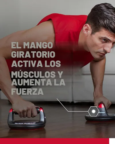 Vista 2 de Perfect Pushup Elite - Diseño de mango giratorio con rodamientos de bolas de acero para una rotación suave y sin esfuerzo del mango - Agarres